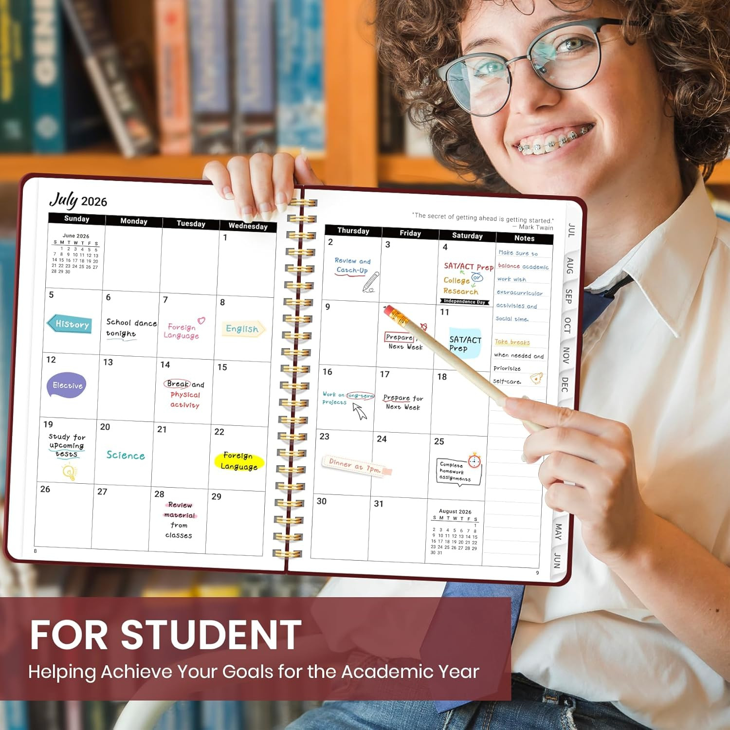 Planner 2026-2027 for Women & Men, Academic Monthly and Weekly Calendar Planner,