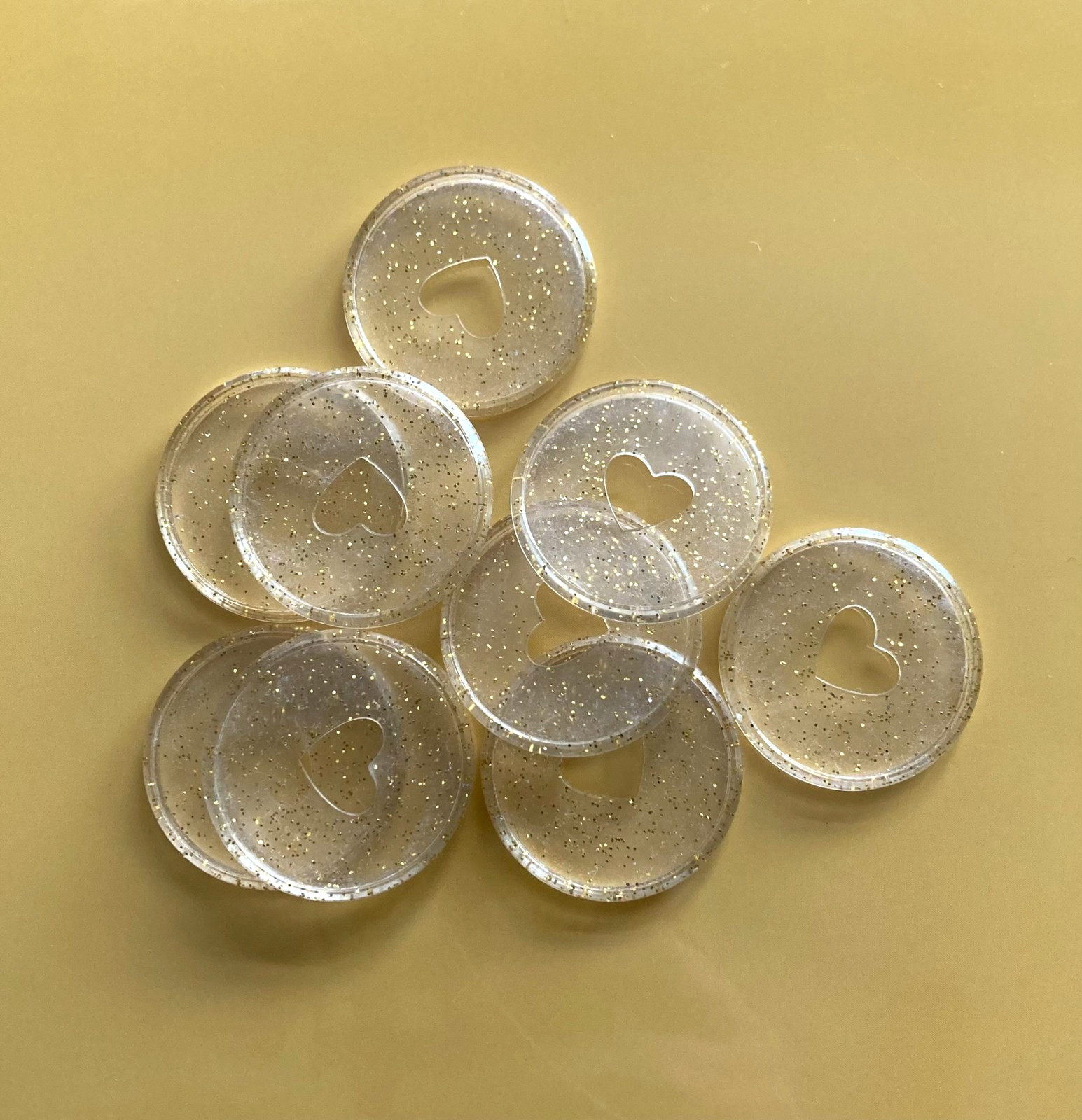NEW Happy Planner Classic/Medium Set of 9 Gold Glitter Discs