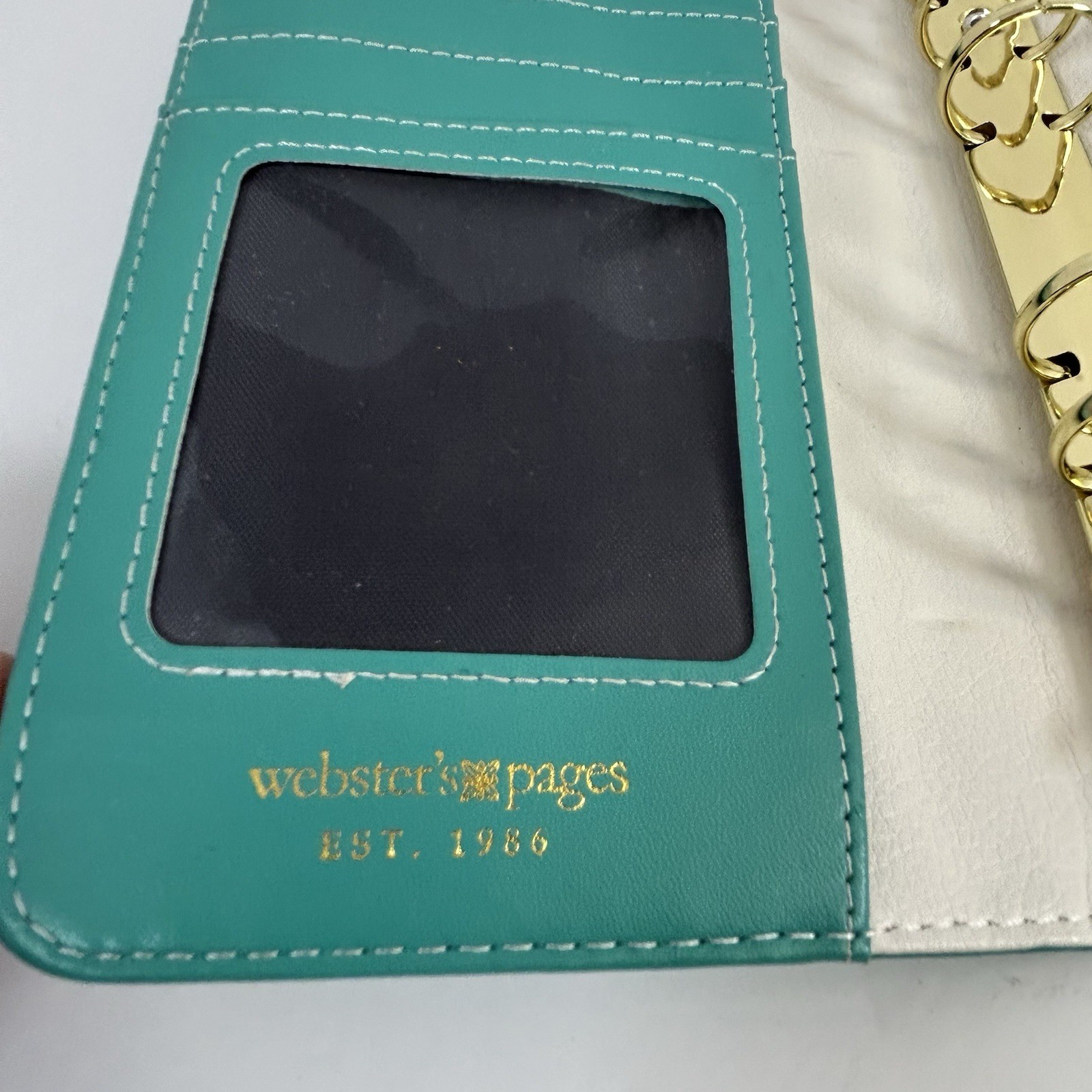 Websters Pages Personal Size Planner in Jade White Interior Gold Ring Cover Only