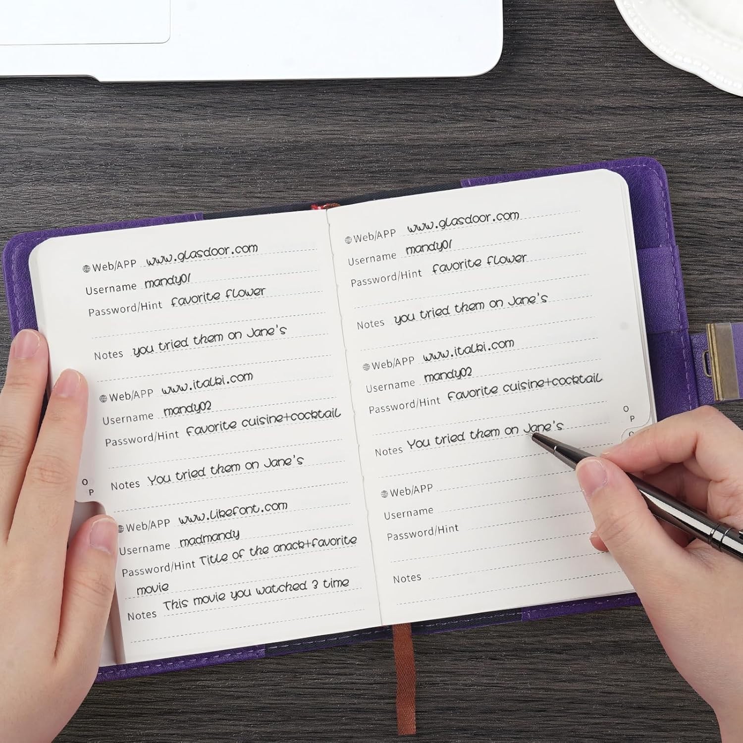 Password Logbook with Lock and Tabs – 208 Pages for Ultimate Security