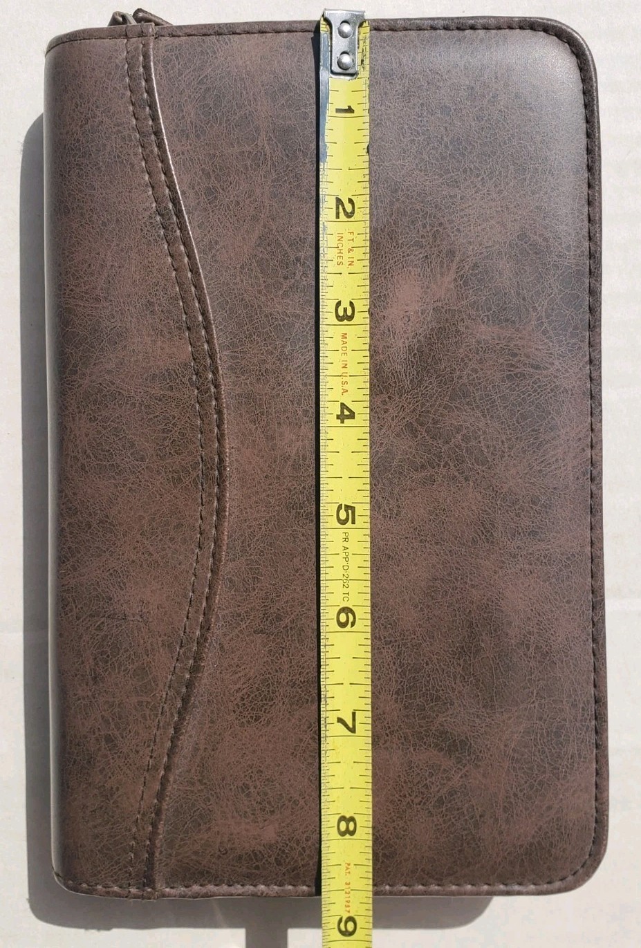 Day-Timer Brown 6 Ring Planner Organizer 8.5″x 5.5” Zip Around Small w/Pen