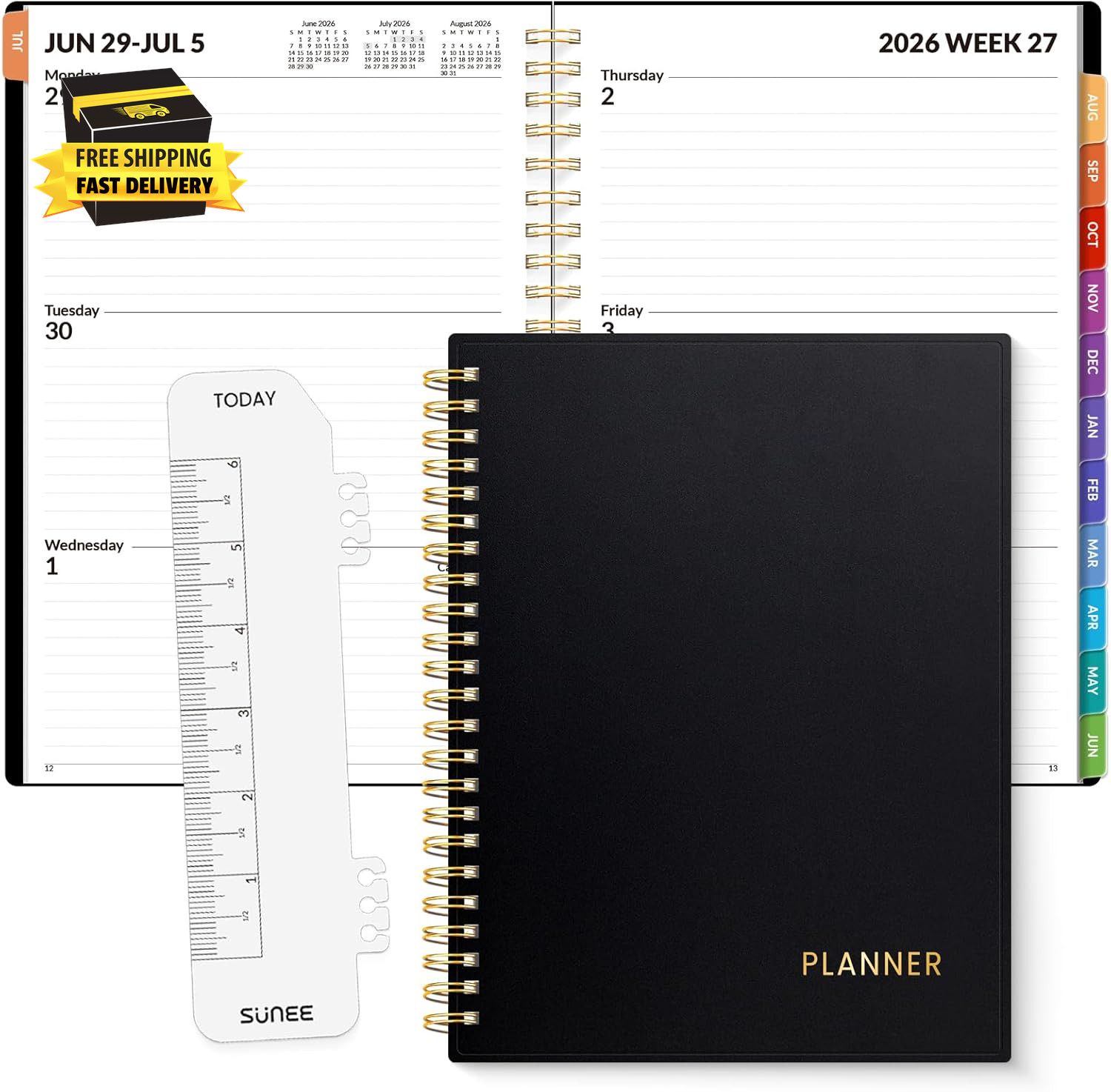 Academic Planner 2026-2027 – Weekly & Monthly Planner, July 2026 to June 2027, 6