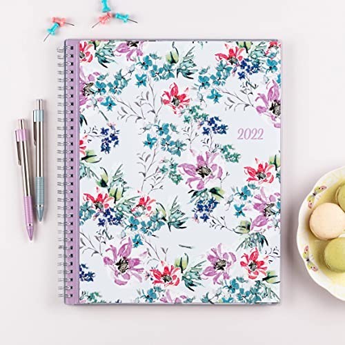 Weekly Monthly Planner 8.5×11 Wirebound Flexible Cover Laila 2022 Yearly Day
