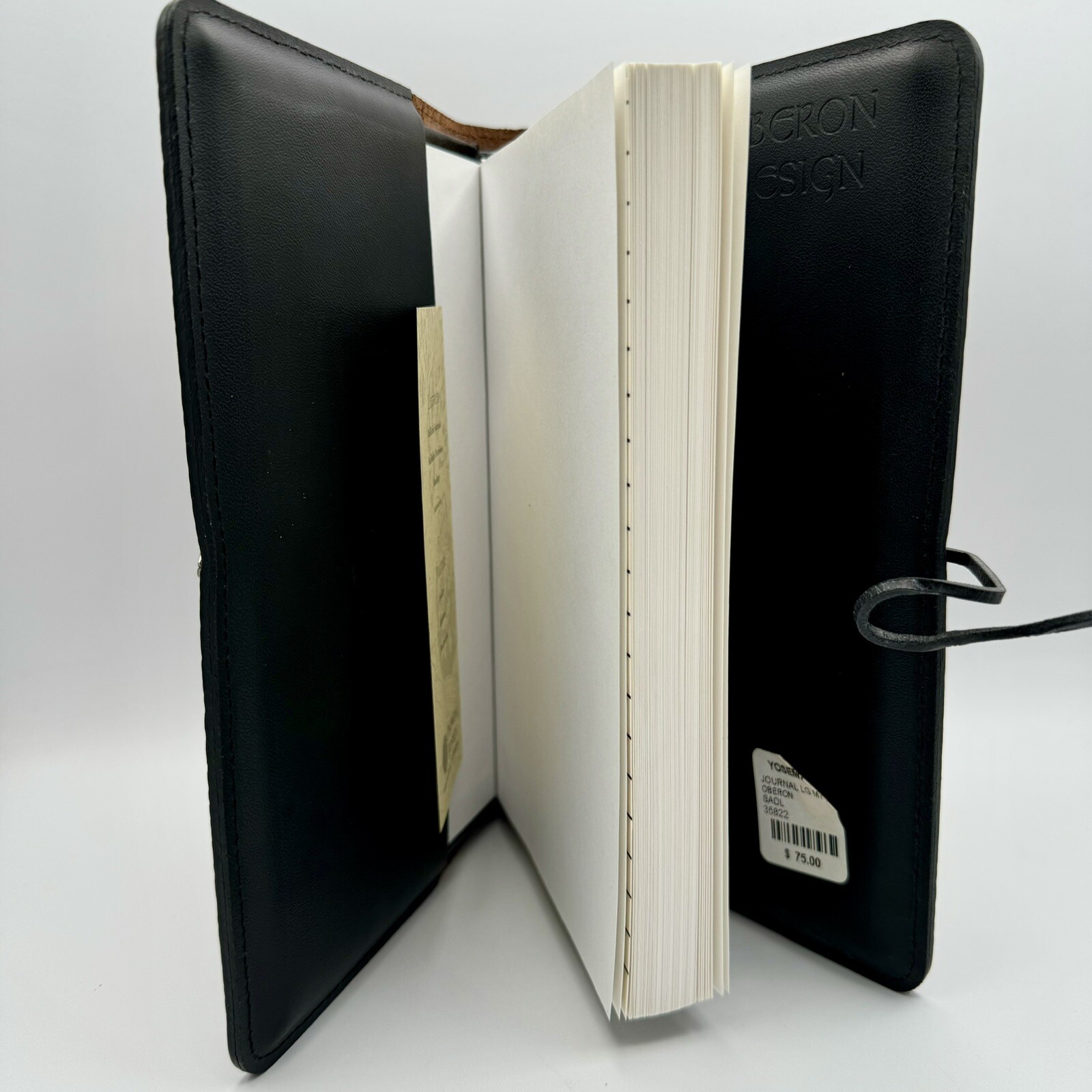 Oberon Design Genuine Leather Refillable Journal Cover w/ Hardbound Blank Insert