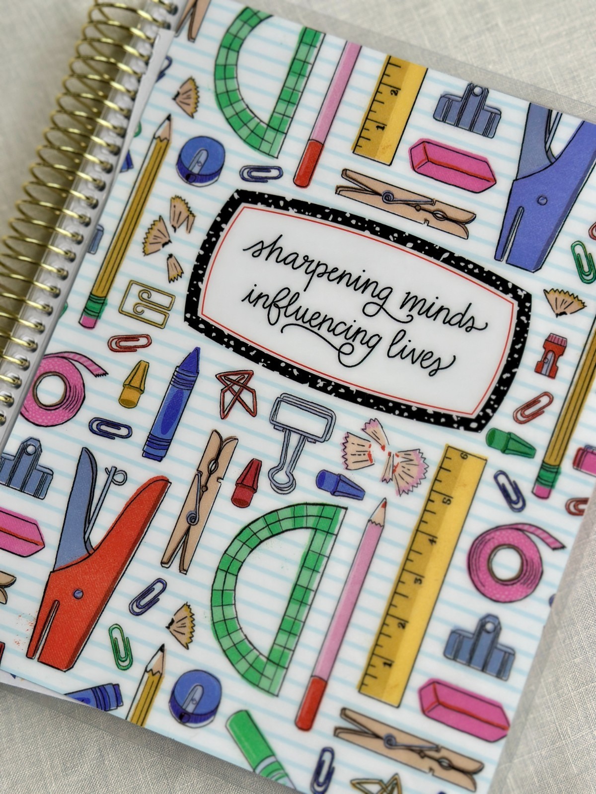 Erin Condren 12-Month Spiral Teacher Planner (Aug – Jul), 7”x9” Weekly