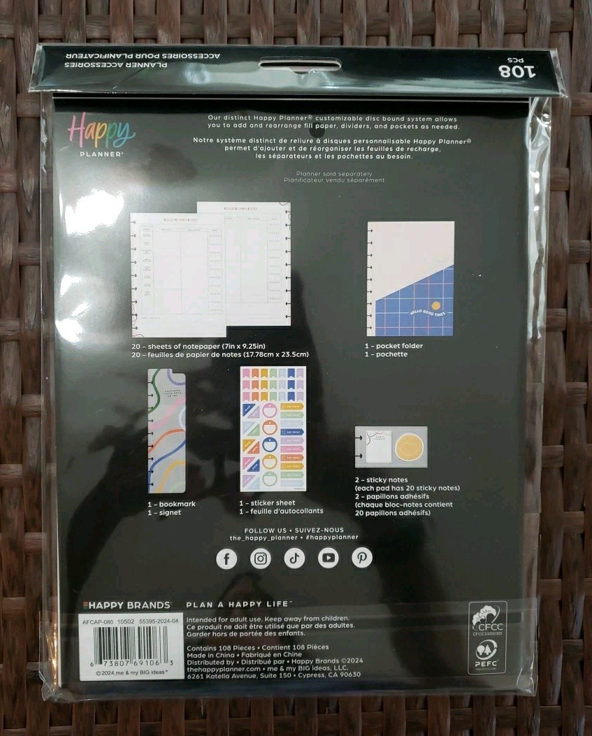 The Happy Planner Off To College Classic Planner Accessories 108 Pieces