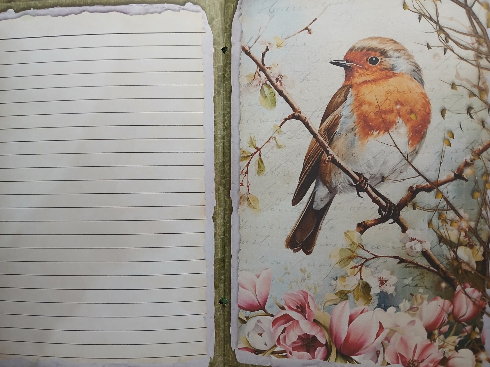 Junk Journal Booklet “OSTARA 2″ Spring Renewal Cards, Lg 6″x9” 40pg Ephemera+
