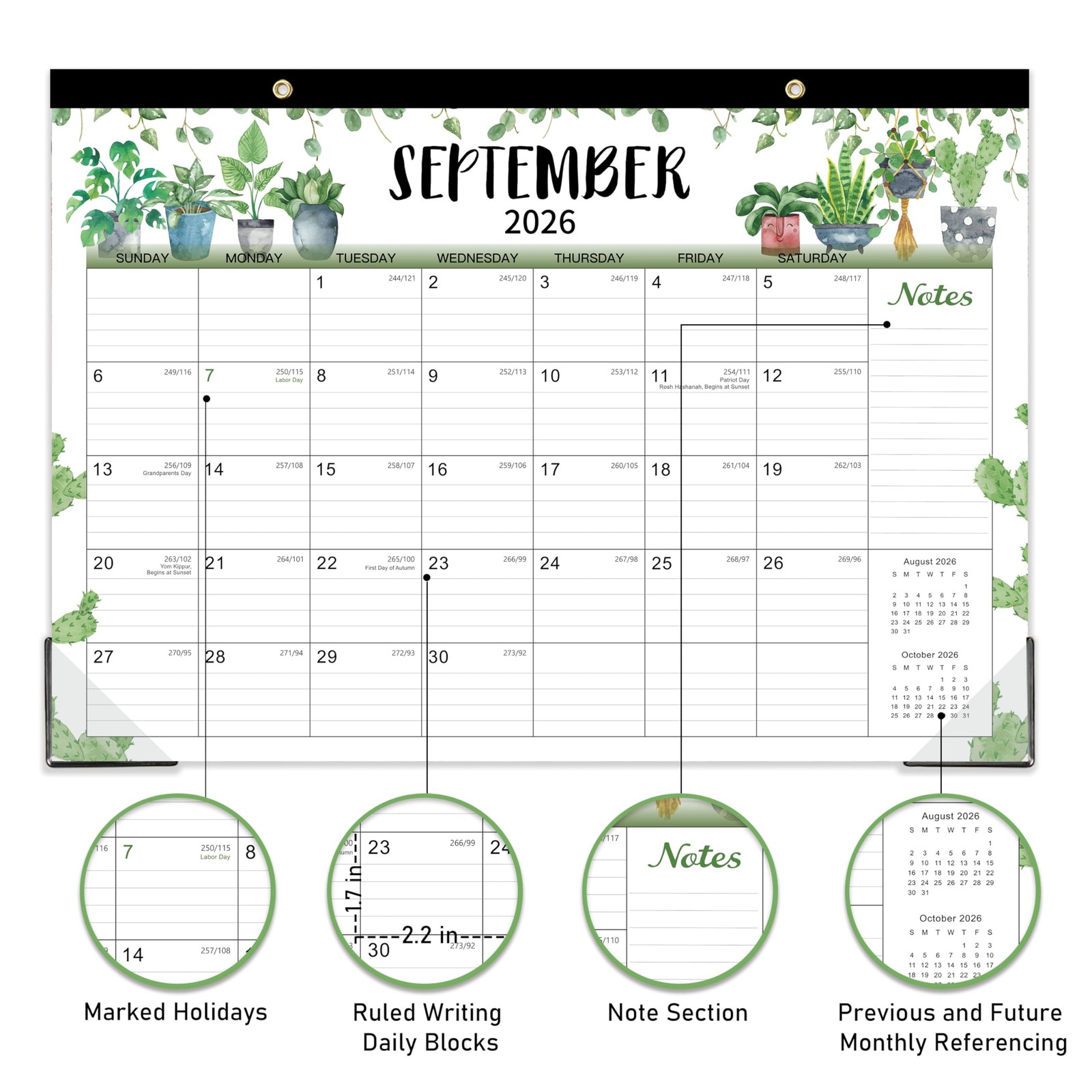 Desk Calendar 2026-2027 – Calendar, 18 Monthly Desk/Wall…