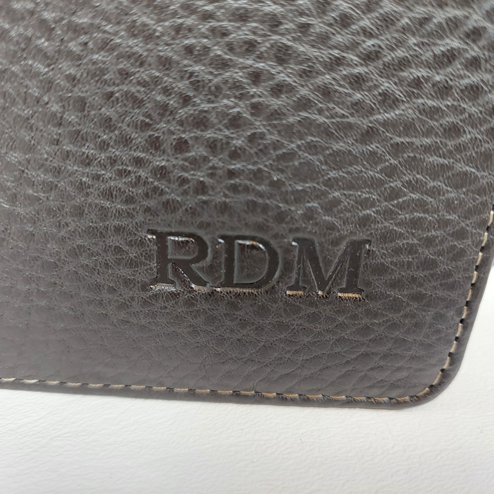 Set/2 LEVENGER Leather/Plaid Executive Portfolio Document Organizer Monogrammed