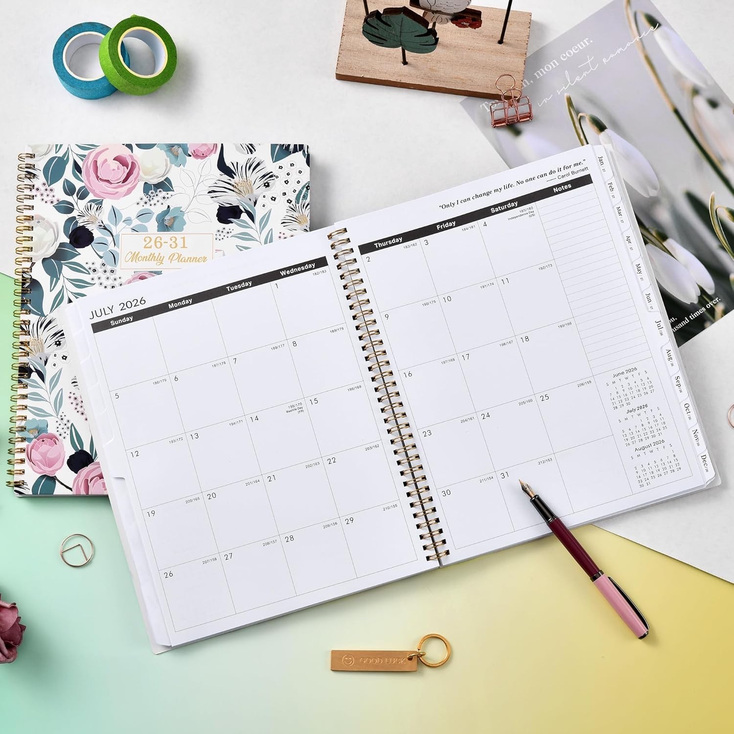 2031 Monthly Planner Spiral Bound Twin-Wire Binding 9″ x 11″