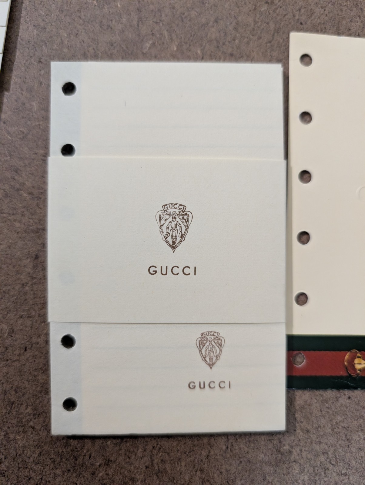 Vintage Gucci Leather Mini Agenda Made In Italy Brown w/ New Inserts Card Holder
