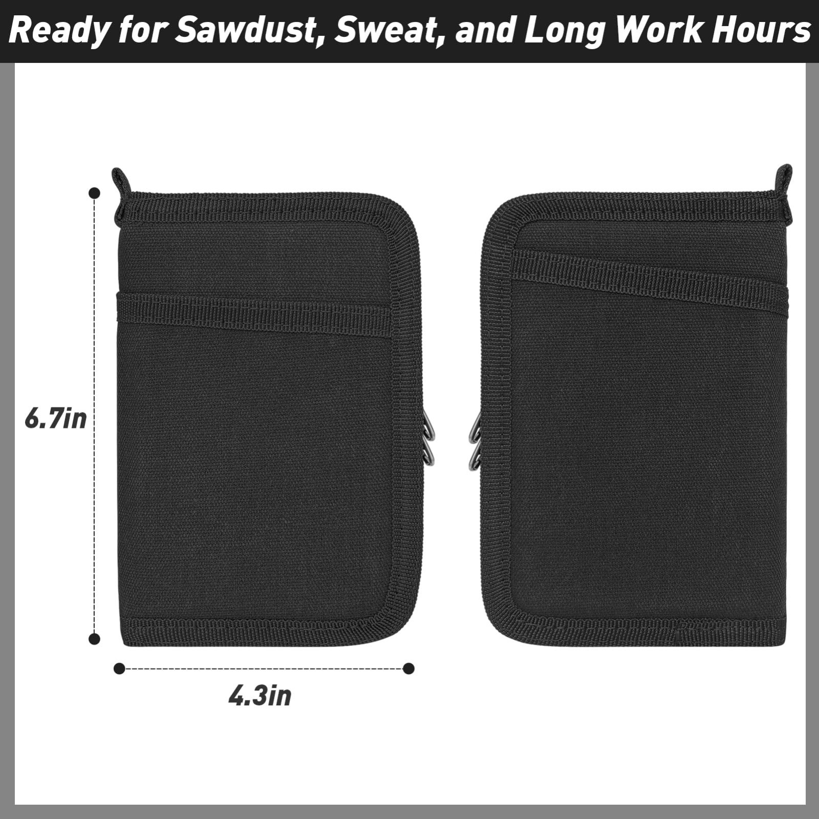 Waxed Canvas Journal Cover for Field Notes & Moleskine, YKK Zipper, Water Resist