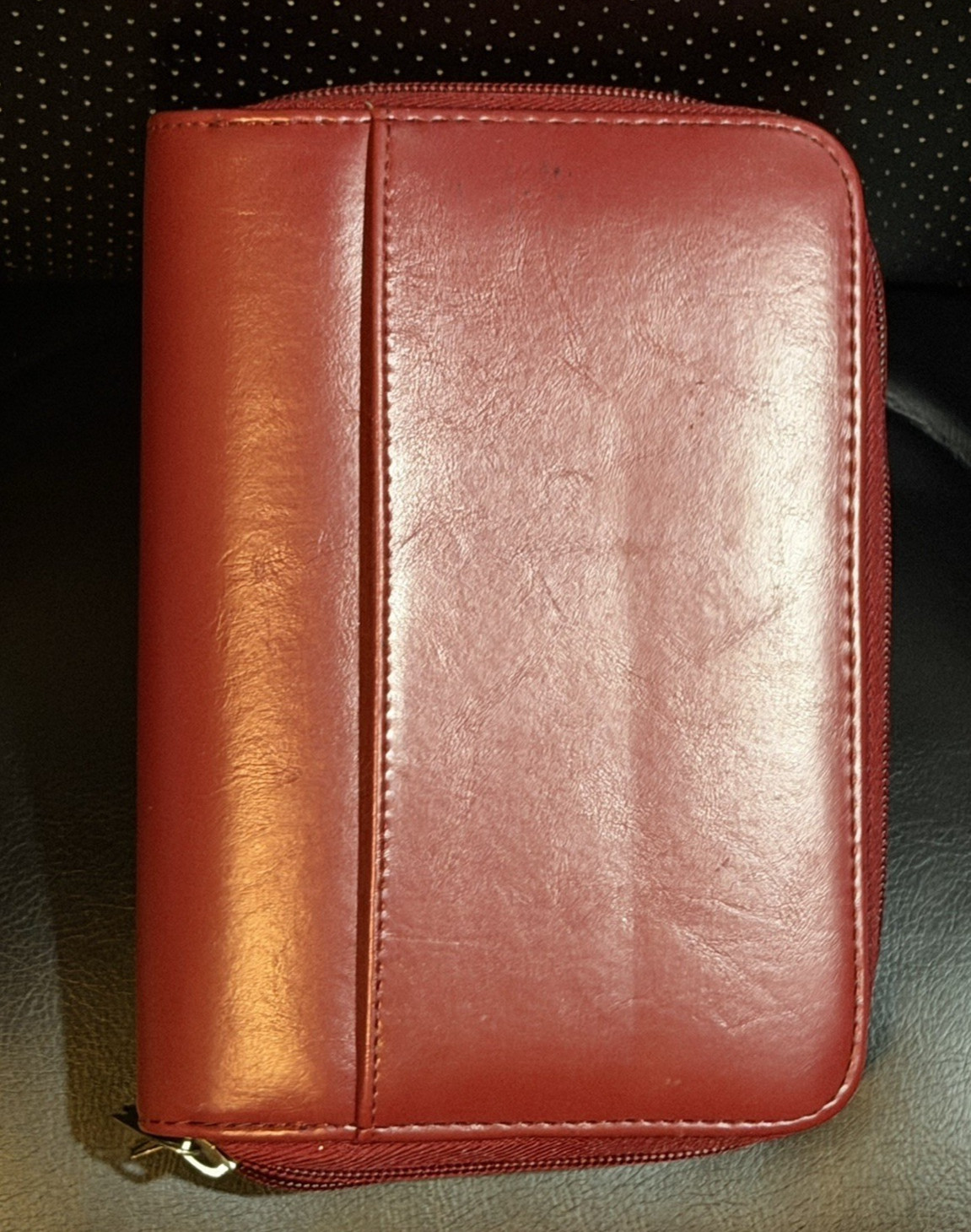 Mundi Mundex Daily Planner Address Book Maroon Zip Close Organizer Red Wallet