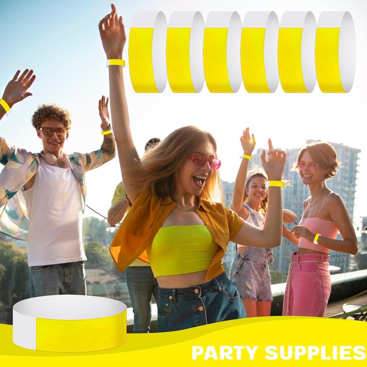800PCS Orange Wristbands for Events Wrist Bands Colored Paper Bracelets Wrist…