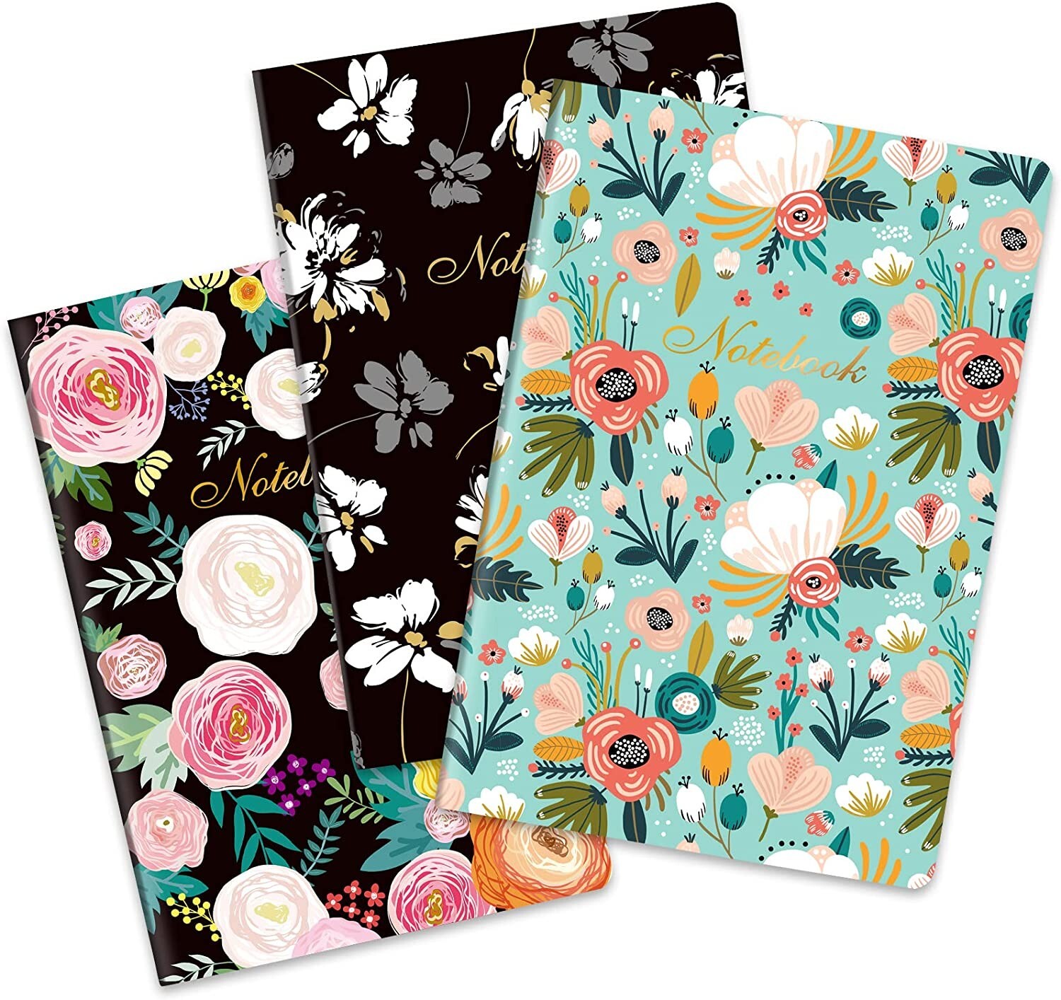 Waterproof Cover 3 Notebooks Pack A5 Lined Thick Paper Ruled College Supplies