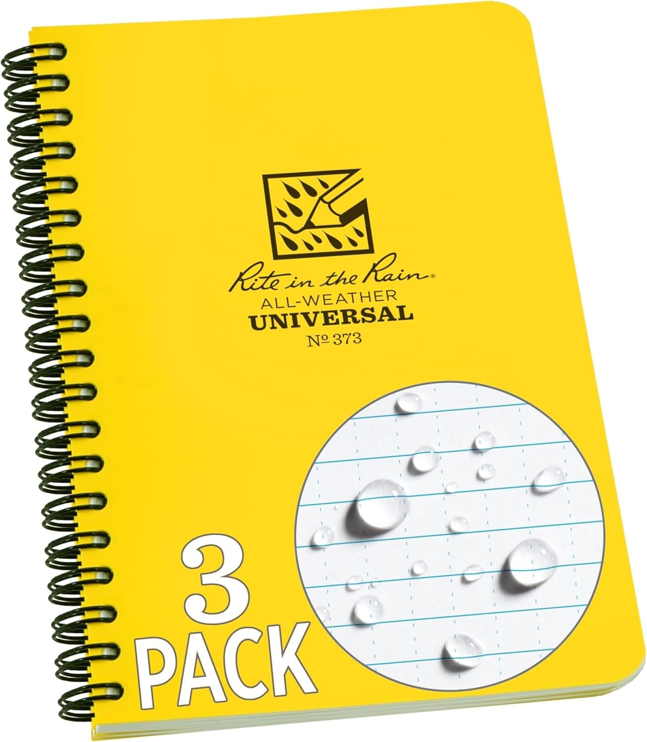 Polydura Cover Weatherproof Notebook, 3 Pack