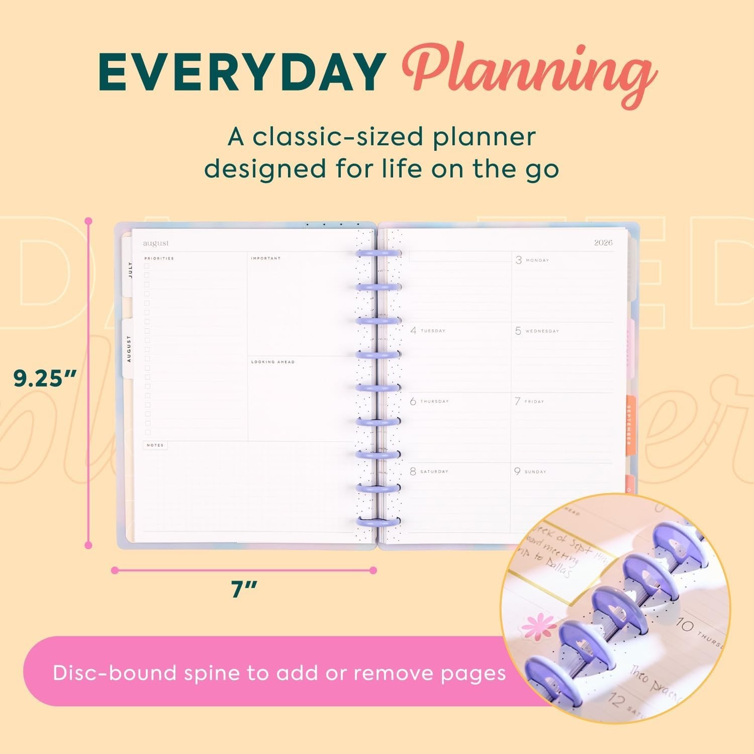 Happy Planner Disc-Bound Planner July 2026–June 2027, Includes 3 Extra and 2…