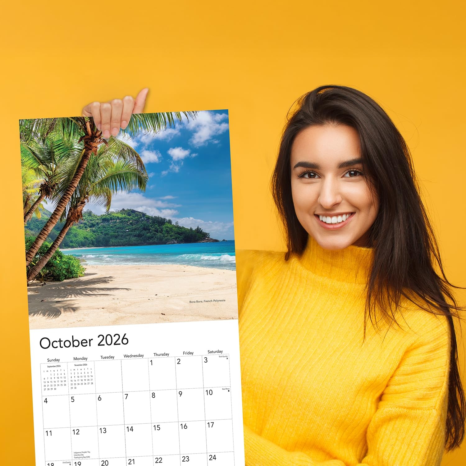 Favor Parts Beach Calendar 2026 – Beaches Hangable Wall 2026