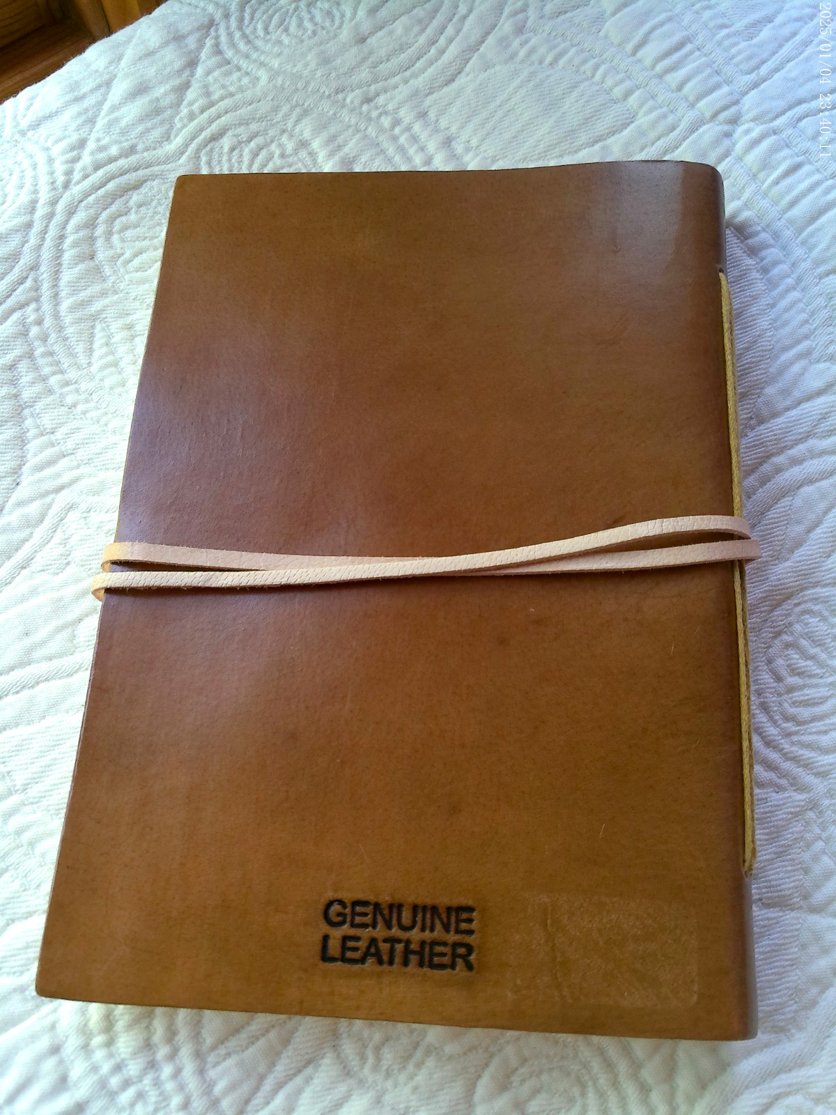 GENUINE LEATHER HANDMADE 144 LINED PAGES INDIA DARE TO BE DIFFERENT SADDLE TAN#4