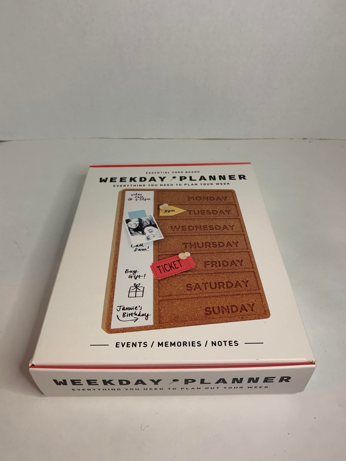 Cork Board Weekday Planner