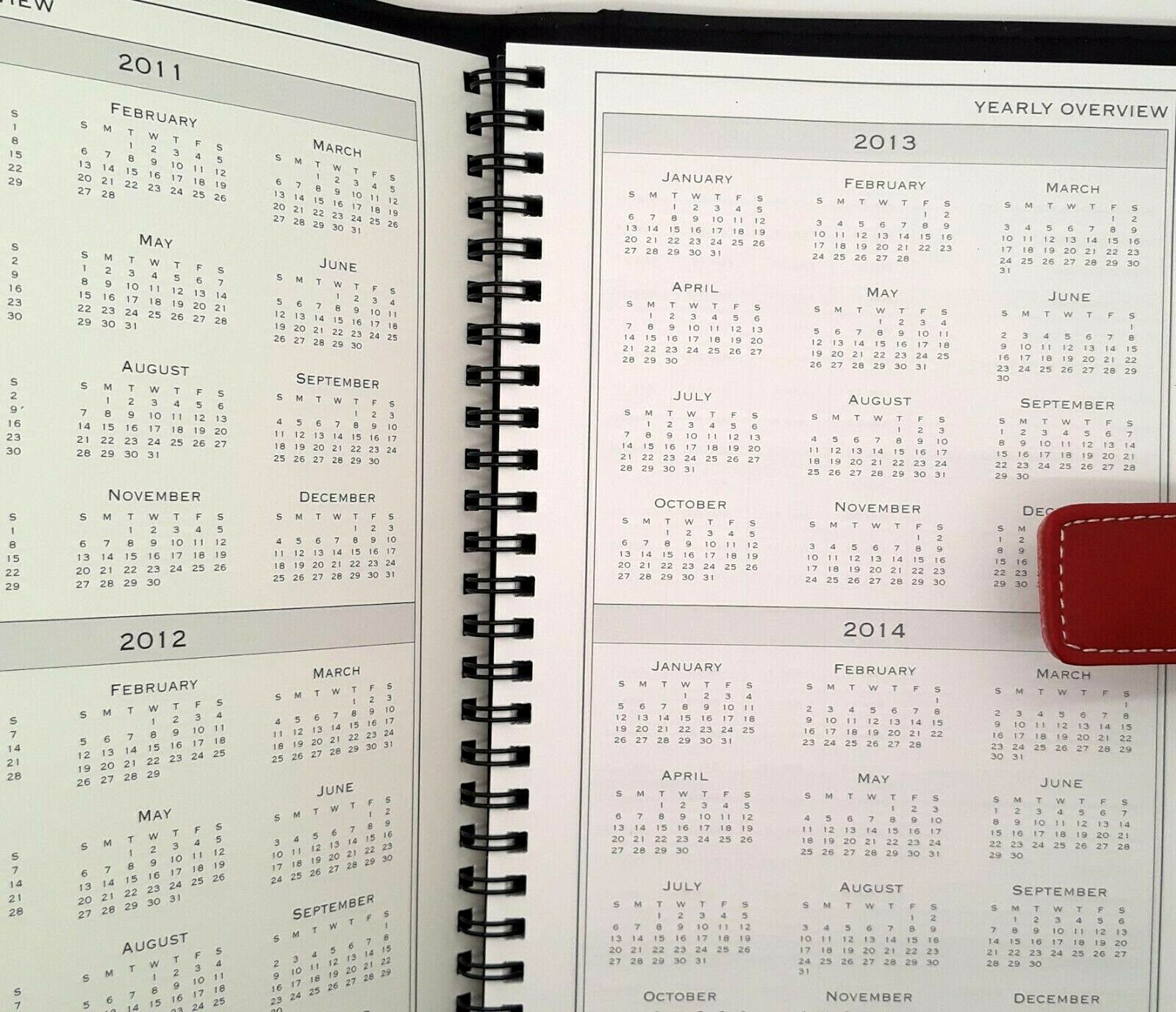 Blue Sky Pro Notes Red Notebook / Planner Faux Leather #11225 8 1/2″ x 5″