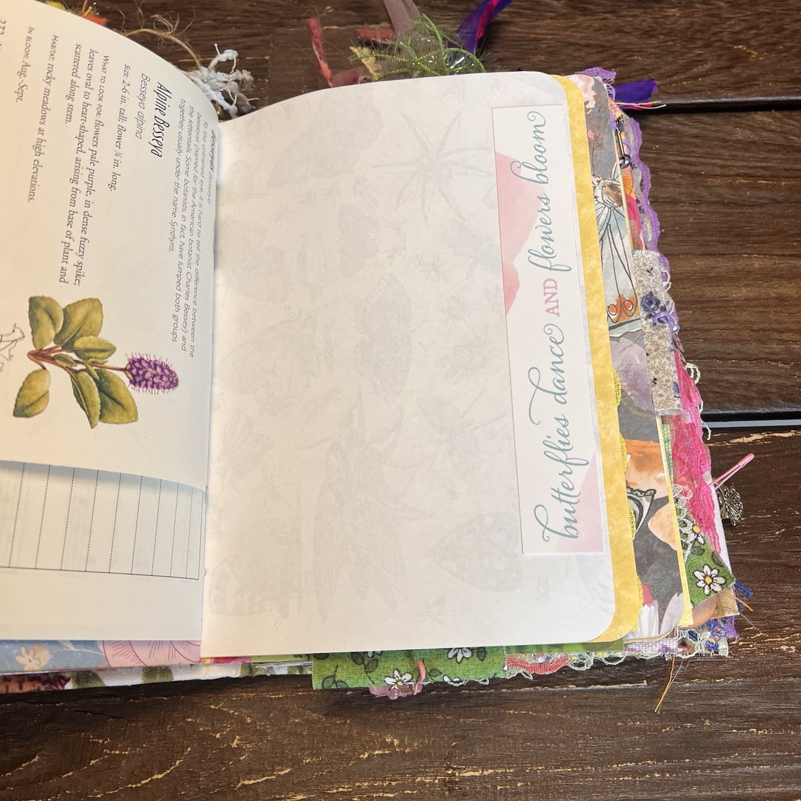 Butterfly Junk Journal Faith Floral Nature Flowers Softcover Decorated 3 Sig