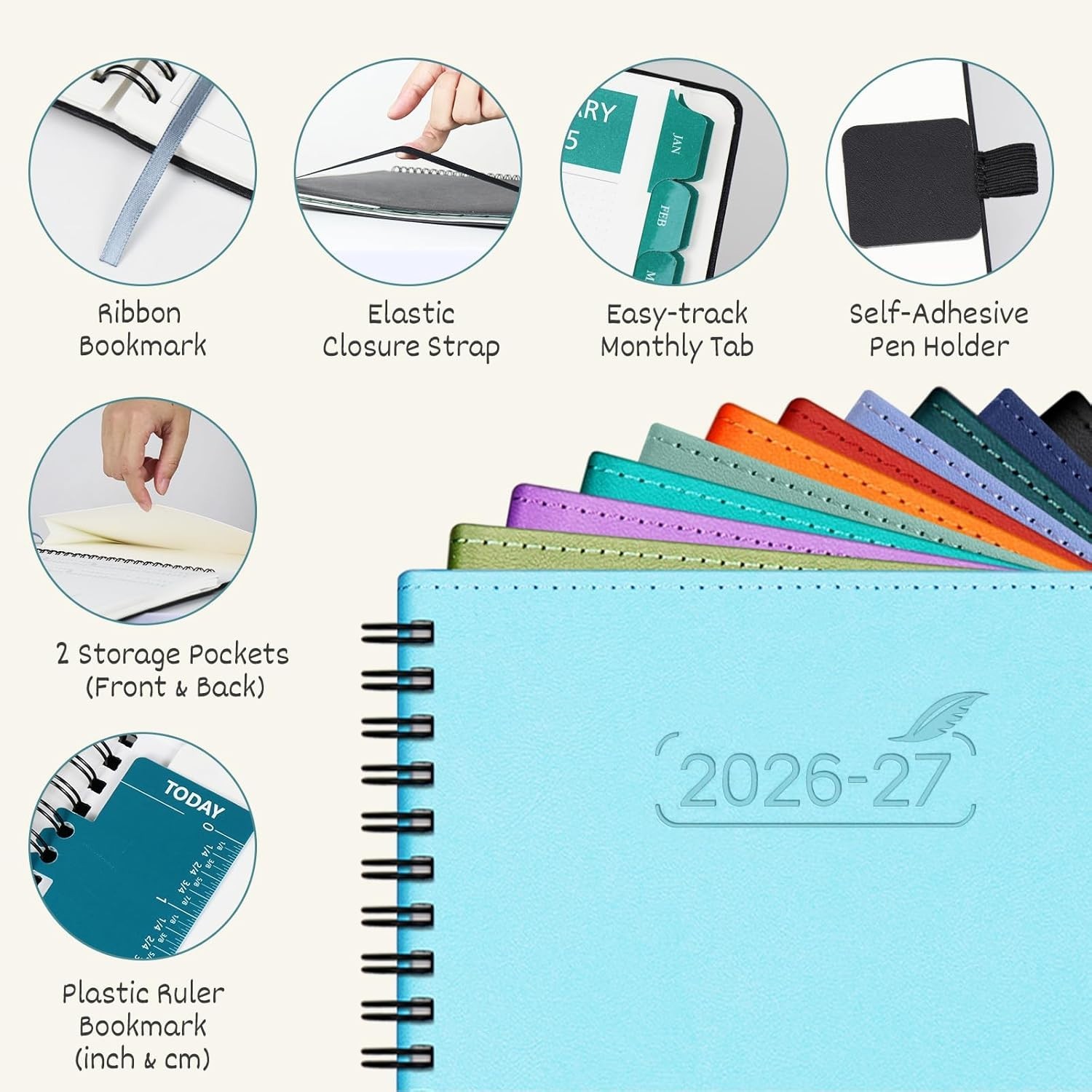120 GSM Paper – Inner Pockets – Laminated Tabs – Mint Green