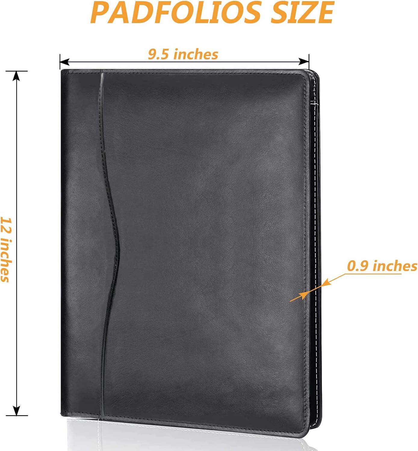Leather Portfolio Folder Padfolio, Business Padfolio Organizer Document Planner
