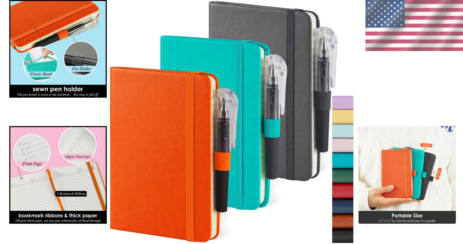 Travel-Friendly Mini Journals – 3-Pack Perfect for Lists, Notes & Mood Tracking