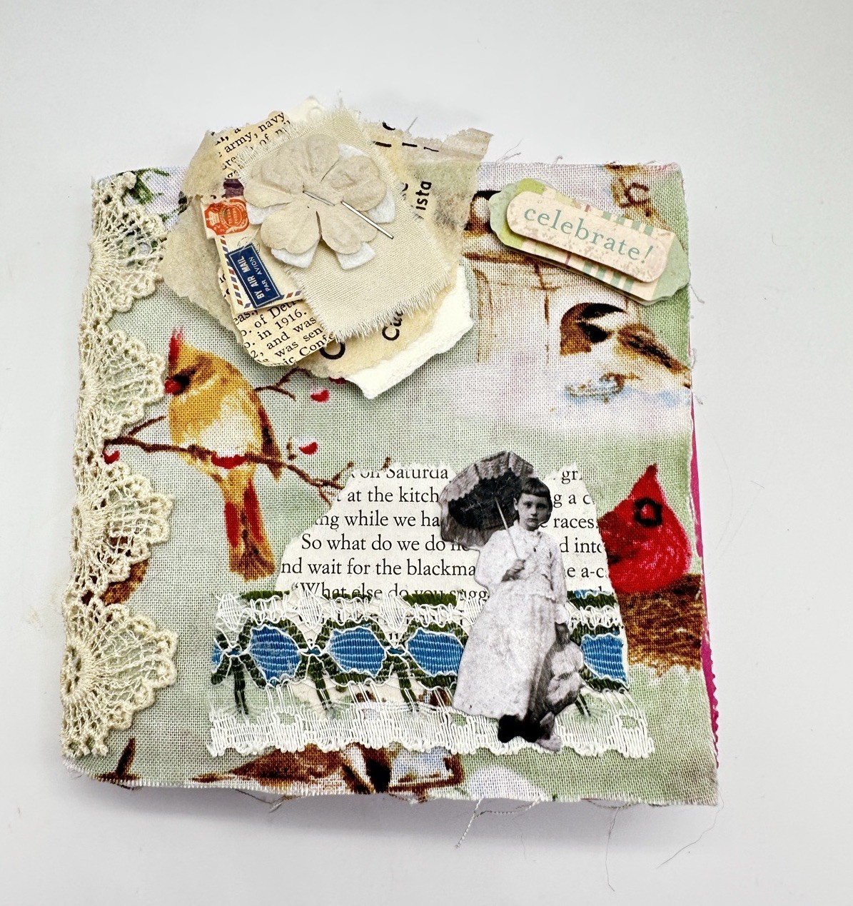 Junk Journal Celebrate Themed Medium Is PurplePaper Bags And Coffee Dyed Paper