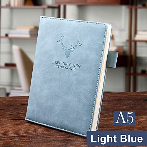 Ailifly 360 Pages Ruled Papers Thick Deer Head Pattern A5, Light Blue