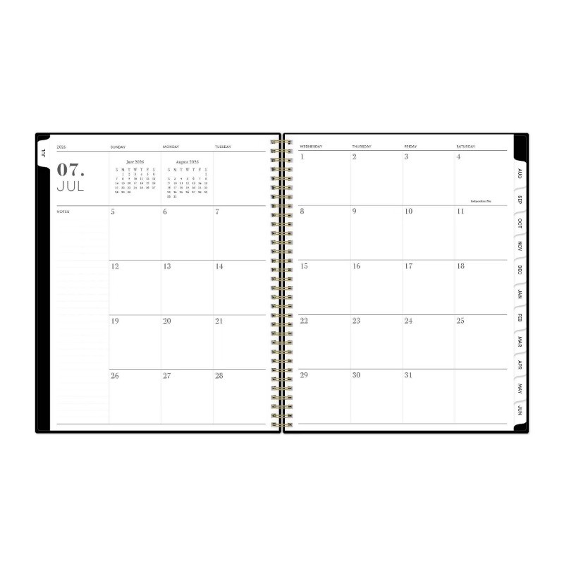 Blue Sky 8.5″x11″ 2026-2027 Weekly/Monthly Planner BS Black PP Double Horizontal