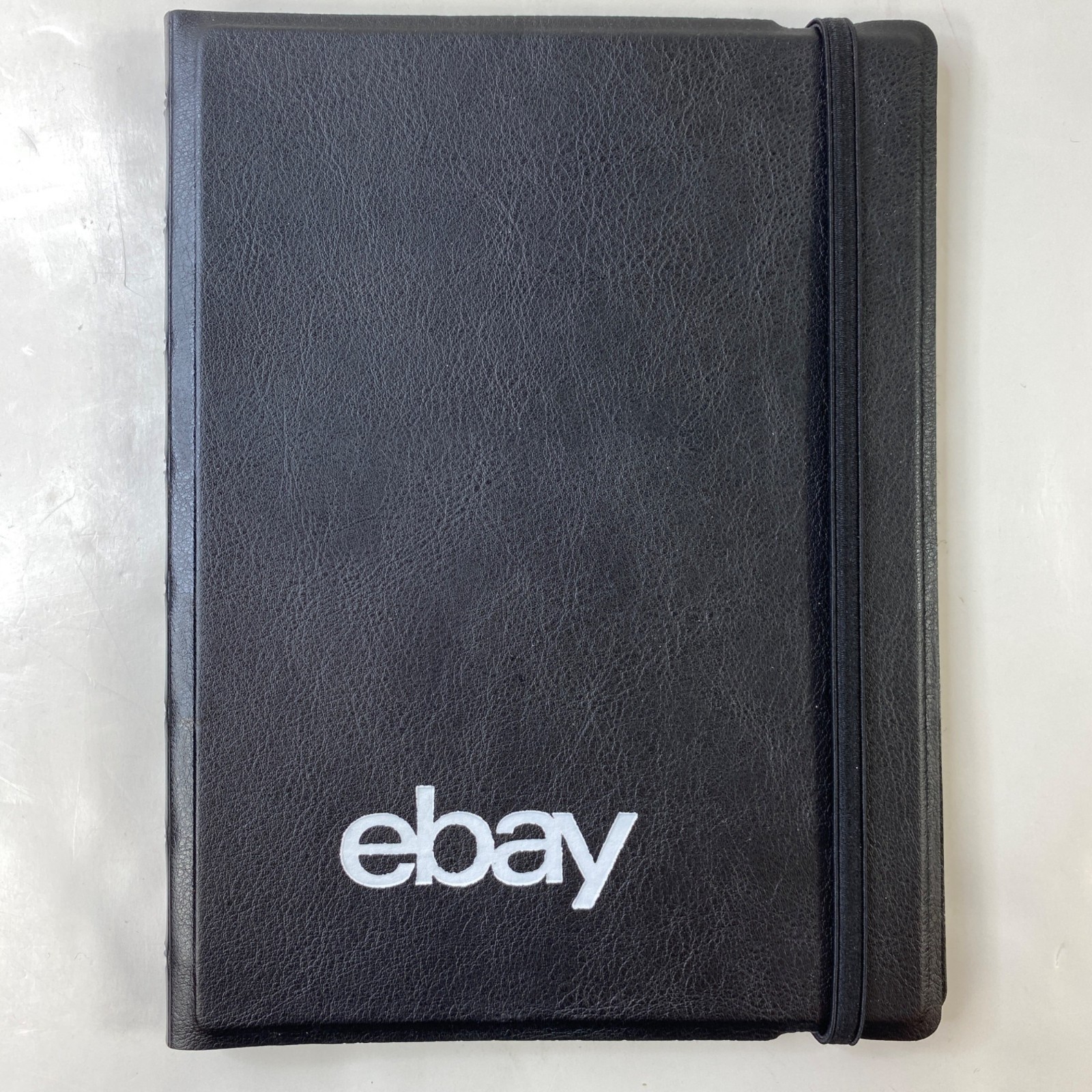 Filofax A5 Black Leather Notebook eBay Logo Elastic Closure eBayana