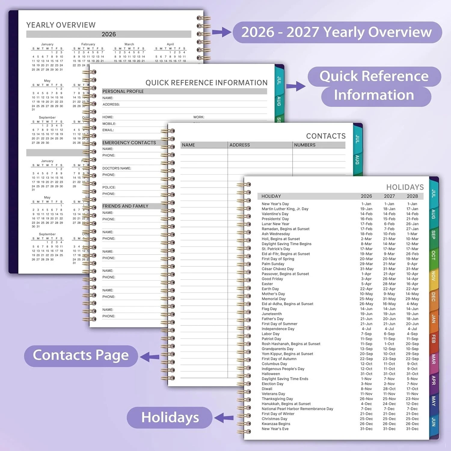 2026-2027 Appointment Book/Planner – 8.2″ x 11″, Daily Planner