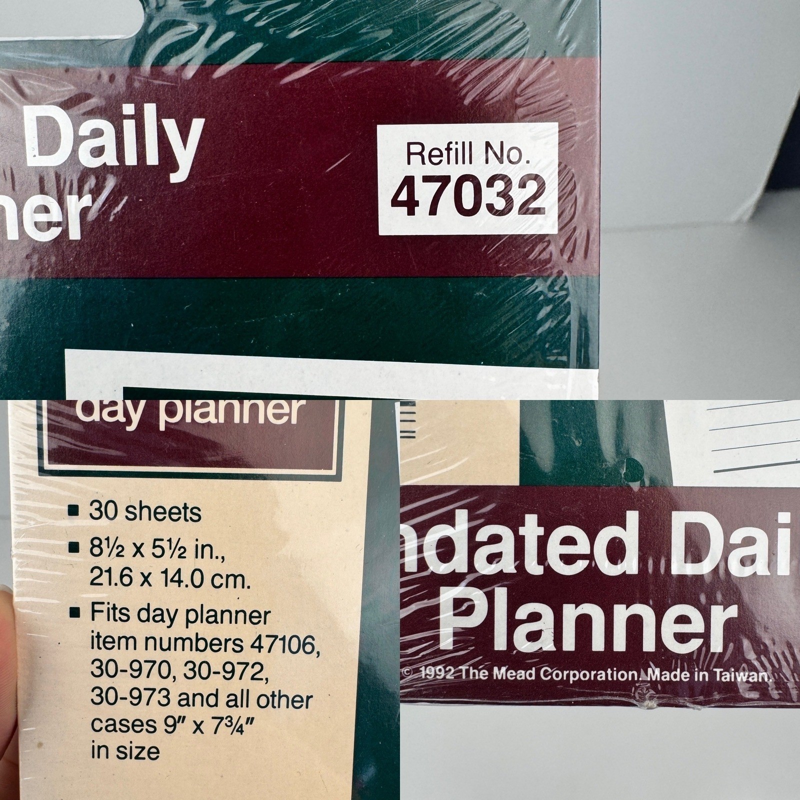 Vtg 92 Mead Cambridge Undated Daily Planner Telephone Address Refill Sheets READ