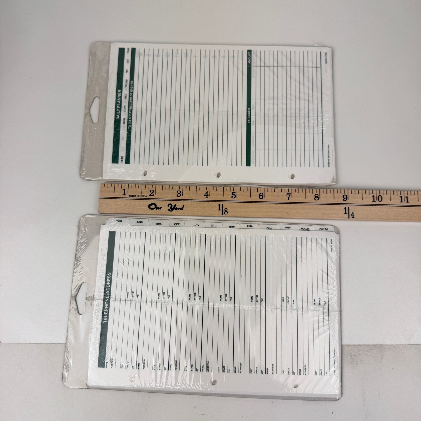 Vtg 92 Mead Cambridge Undated Daily Planner Telephone Address Refill Sheets READ