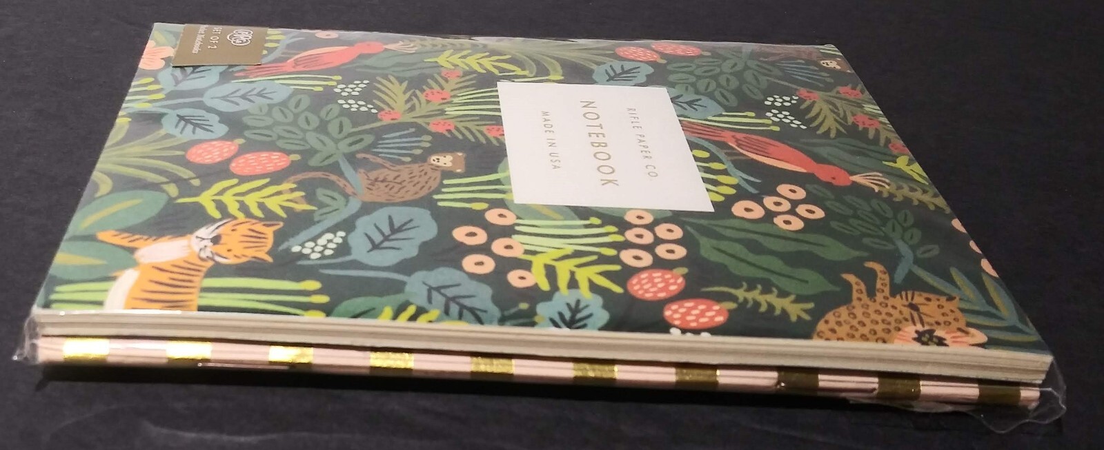 Rifle Paper Co Jungle Pocket Notebooks Set 2 Slim Journals 5.5″ Colorful