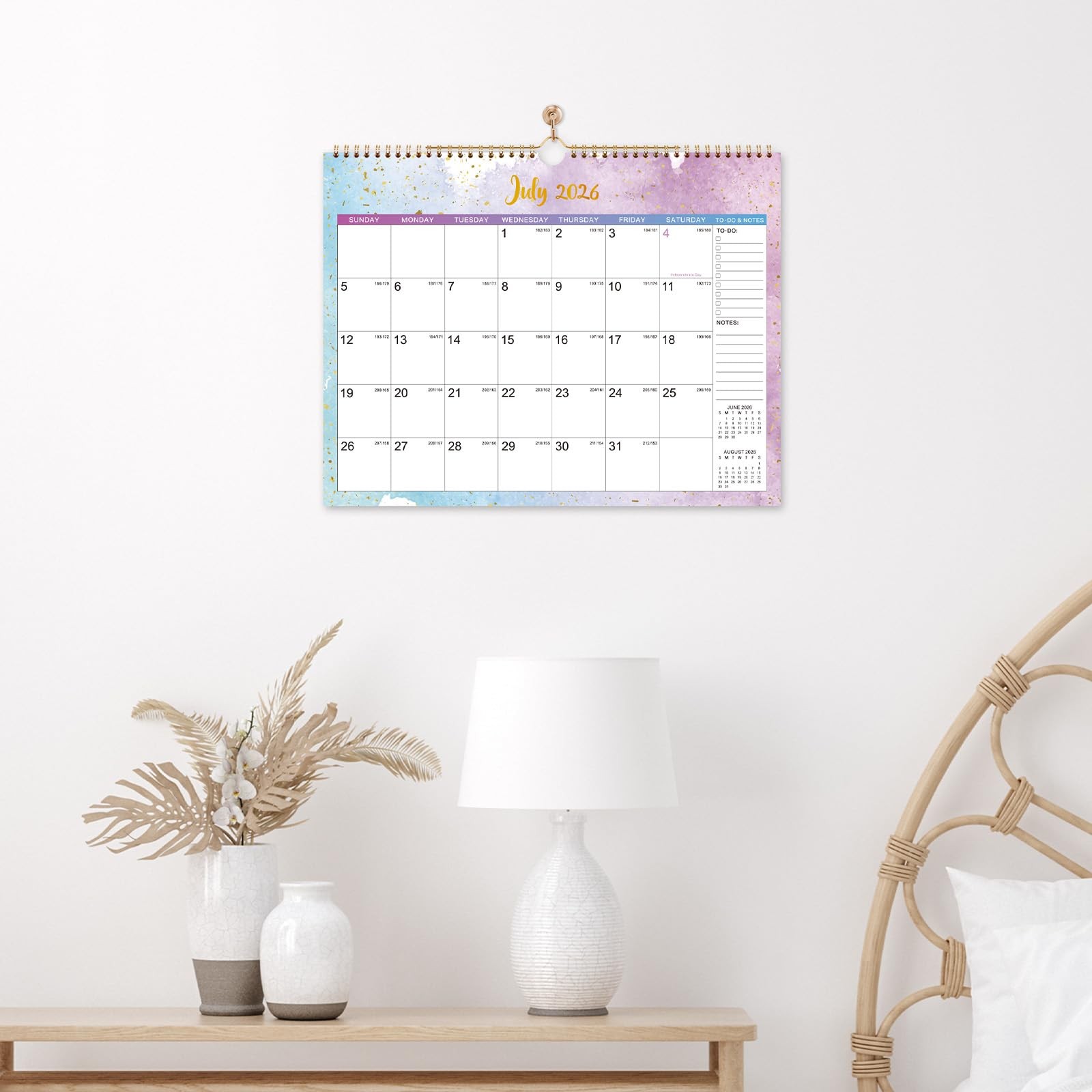 Wall Calendar 2026-2027 – Calendar, JUL 2026 – 14.8″ x 11.5″, white