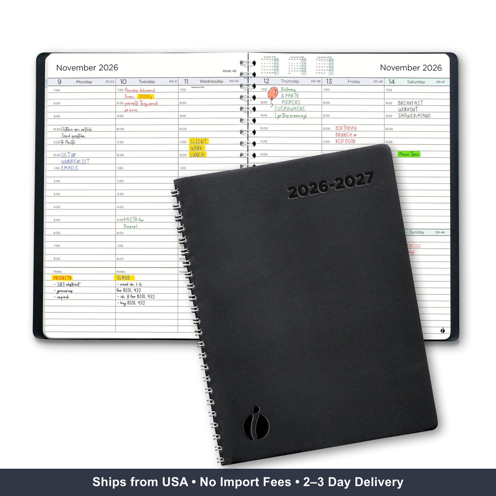 Academic Planner 2026-2027 – Hourly 2026-2027 Planner Weekly and Monthly – Appoi