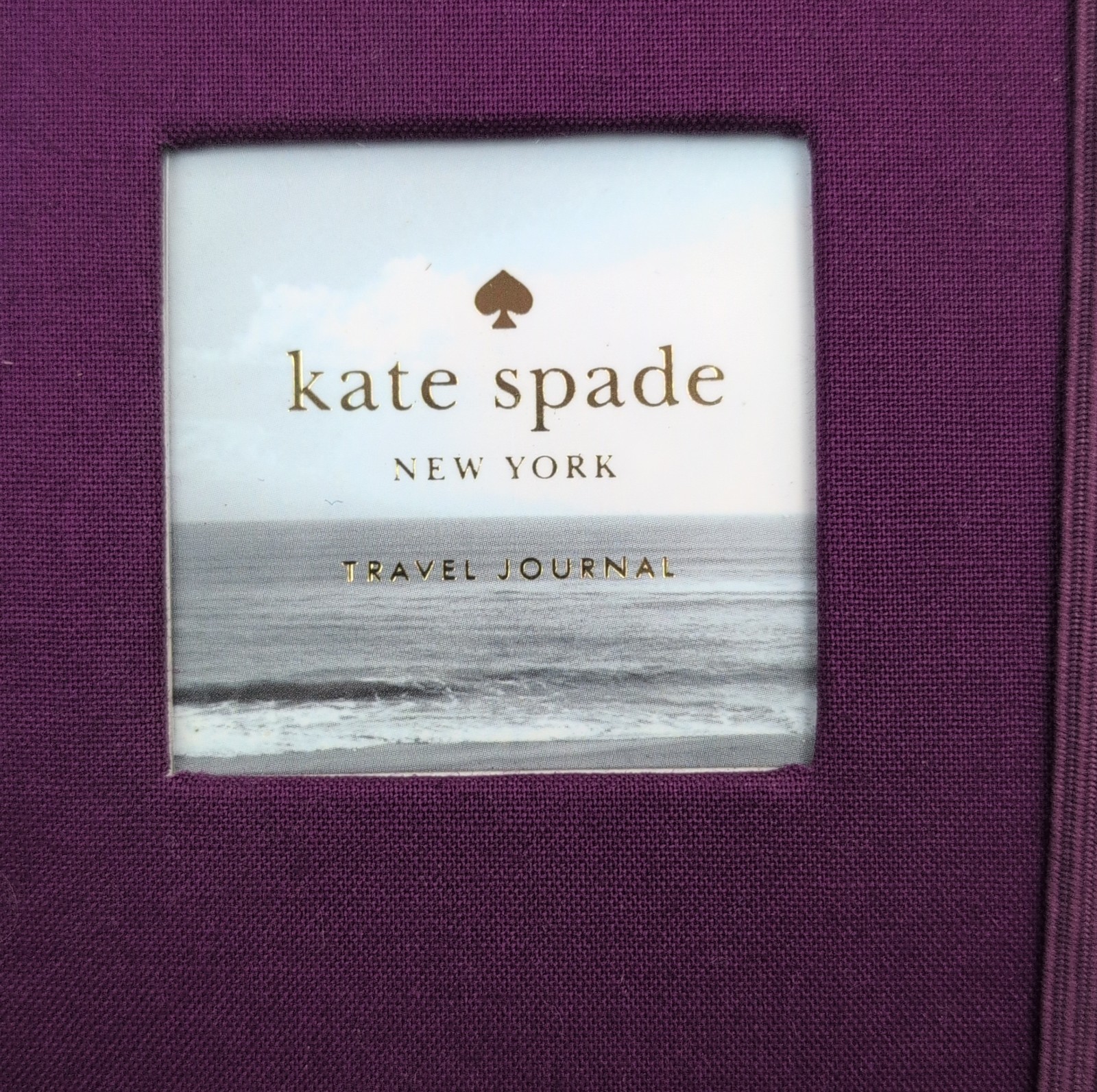 Kate Spade New York Bon Voyage Travel Journal Purple Hardcover Notebook Open Box