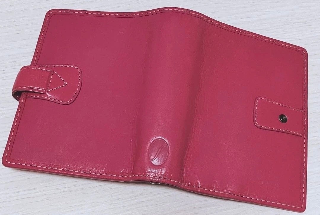 RARE Filofax Malden Pocket Organizer – Pink Fuchsia Leather – A7 Mini 6 Ring EUC