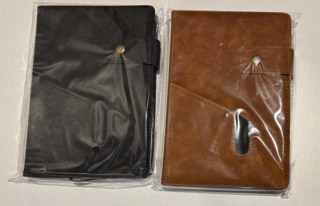 Writing Journal Notebook Lot Of 2 Black Brown