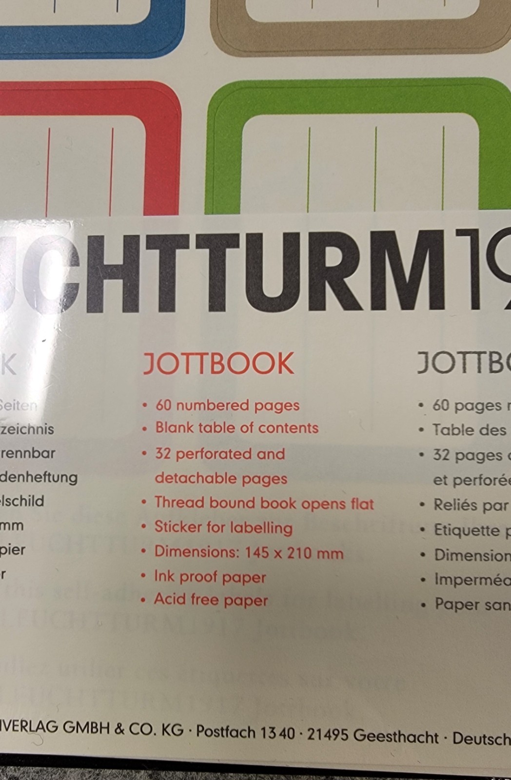 NEW Leuchtturm 1917 Jottbook Ruled Army Green