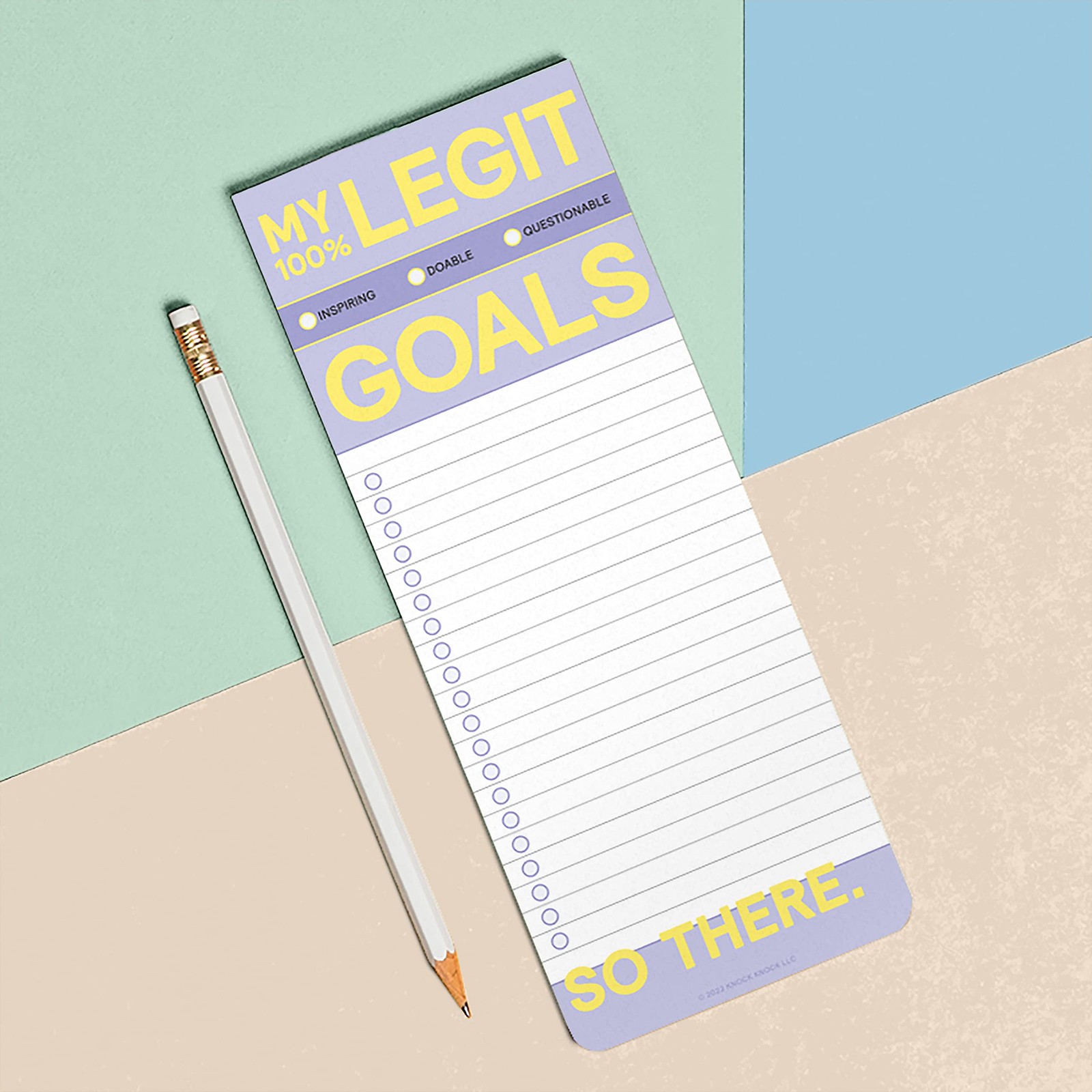 Knock Knock 1-Count My Legit Goals Make-A-List Pad – Daily Planner Pad & To Do