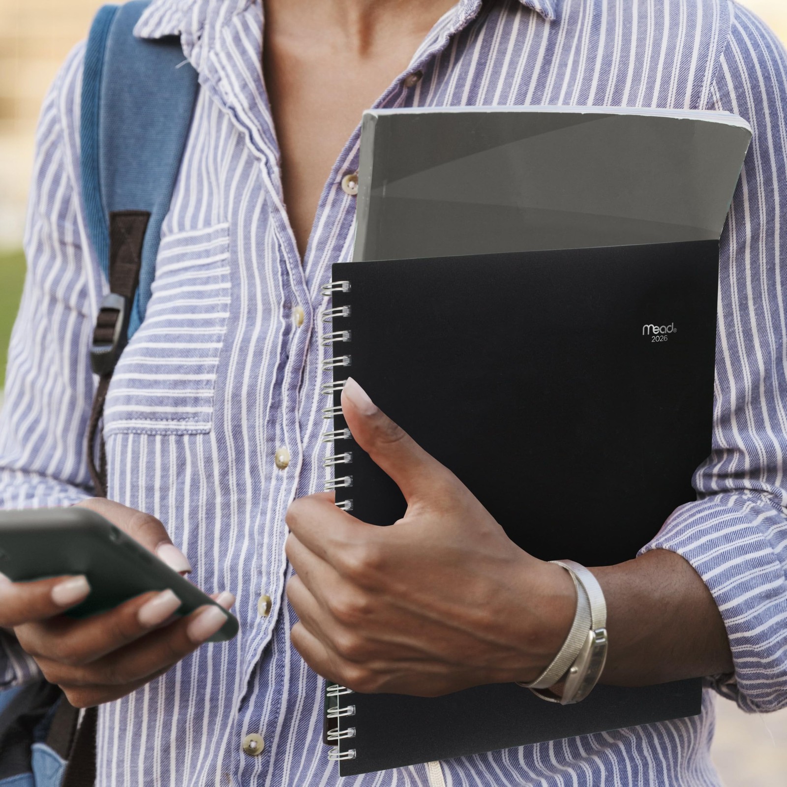 2026 Planner, Weekly & Monthly, 15-Month, 8-1/2 x 11, Large, Basic, Black (CRW62