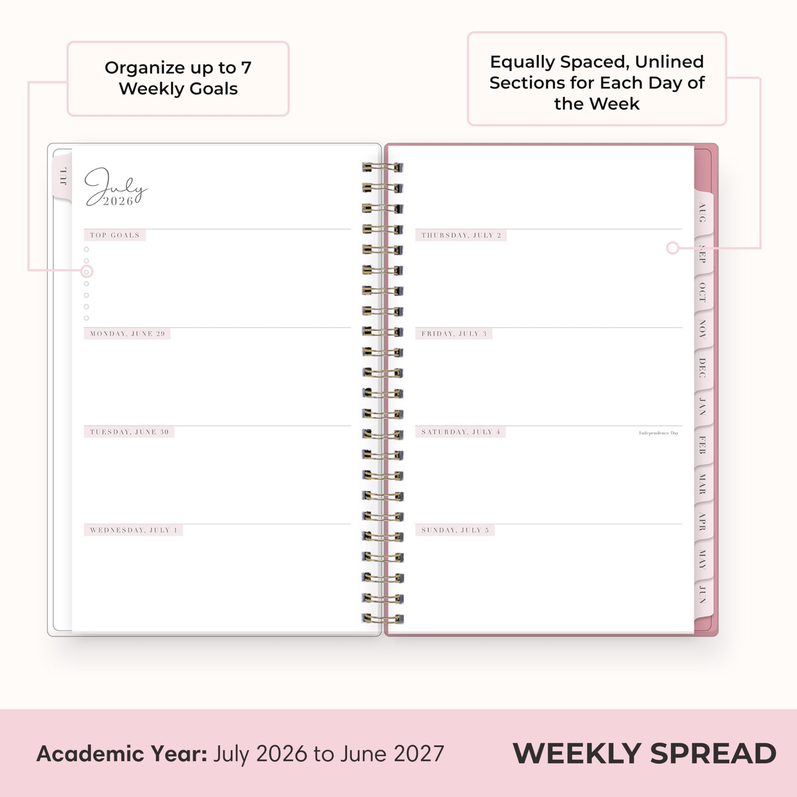Blue Sky Rachel Parcell 2026-2027 Weekly and Monthly Academic Year Planner Ca…