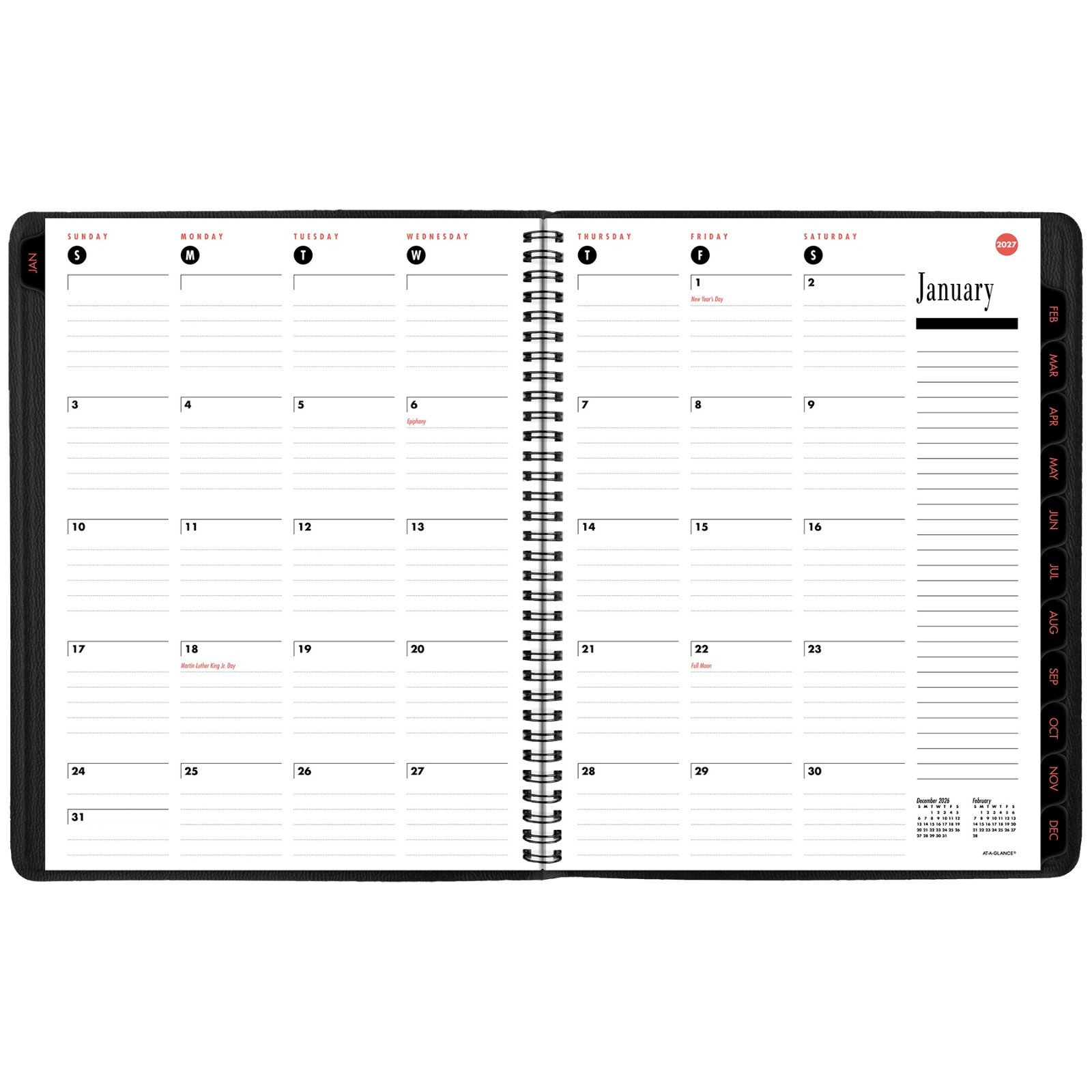 2026 At-A-Glance 70-864-05 Weekly Monthly Appointment Book, 8-1/2 x 11″