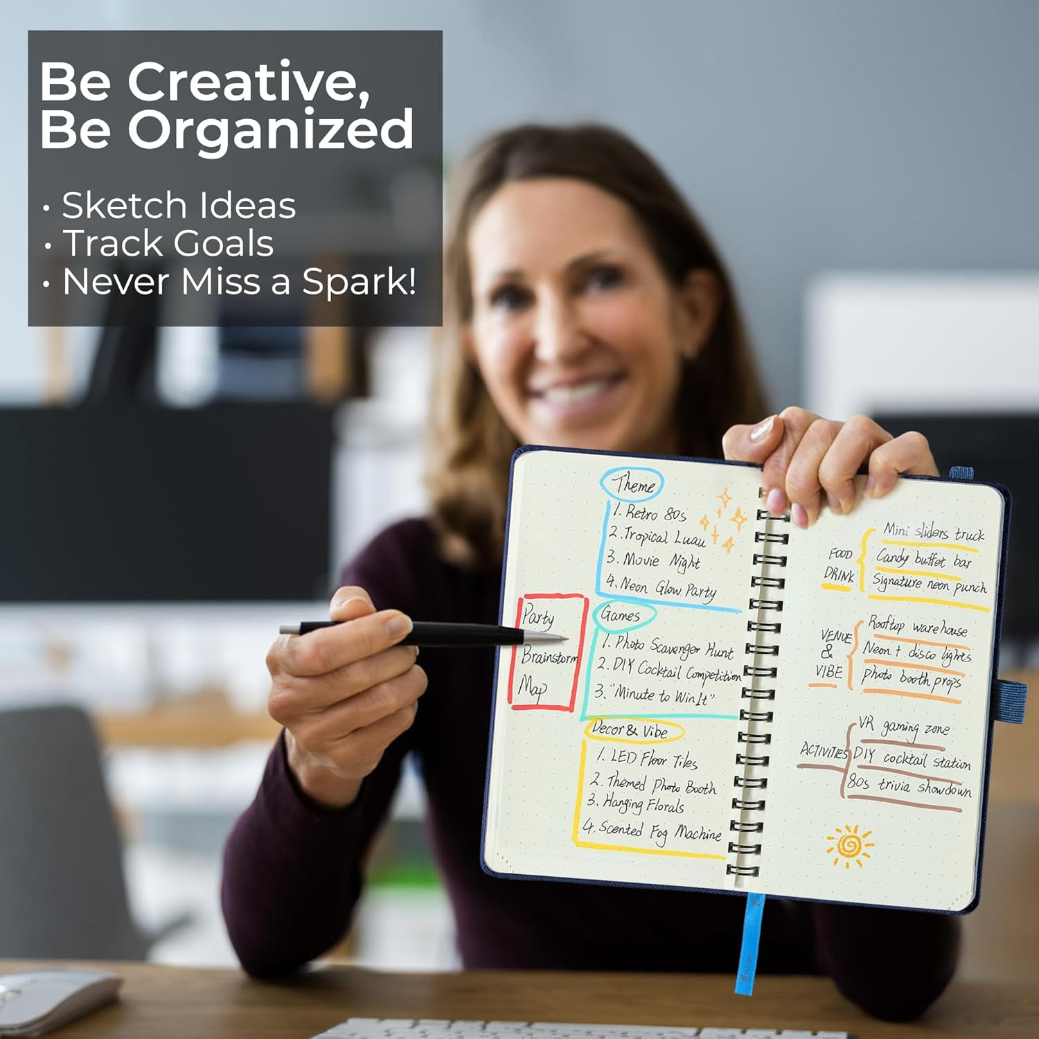 Planner 2026-2027 Daily Weekly and Monthly,6.5″X3.75″,18 Months Spiral Bound Cal