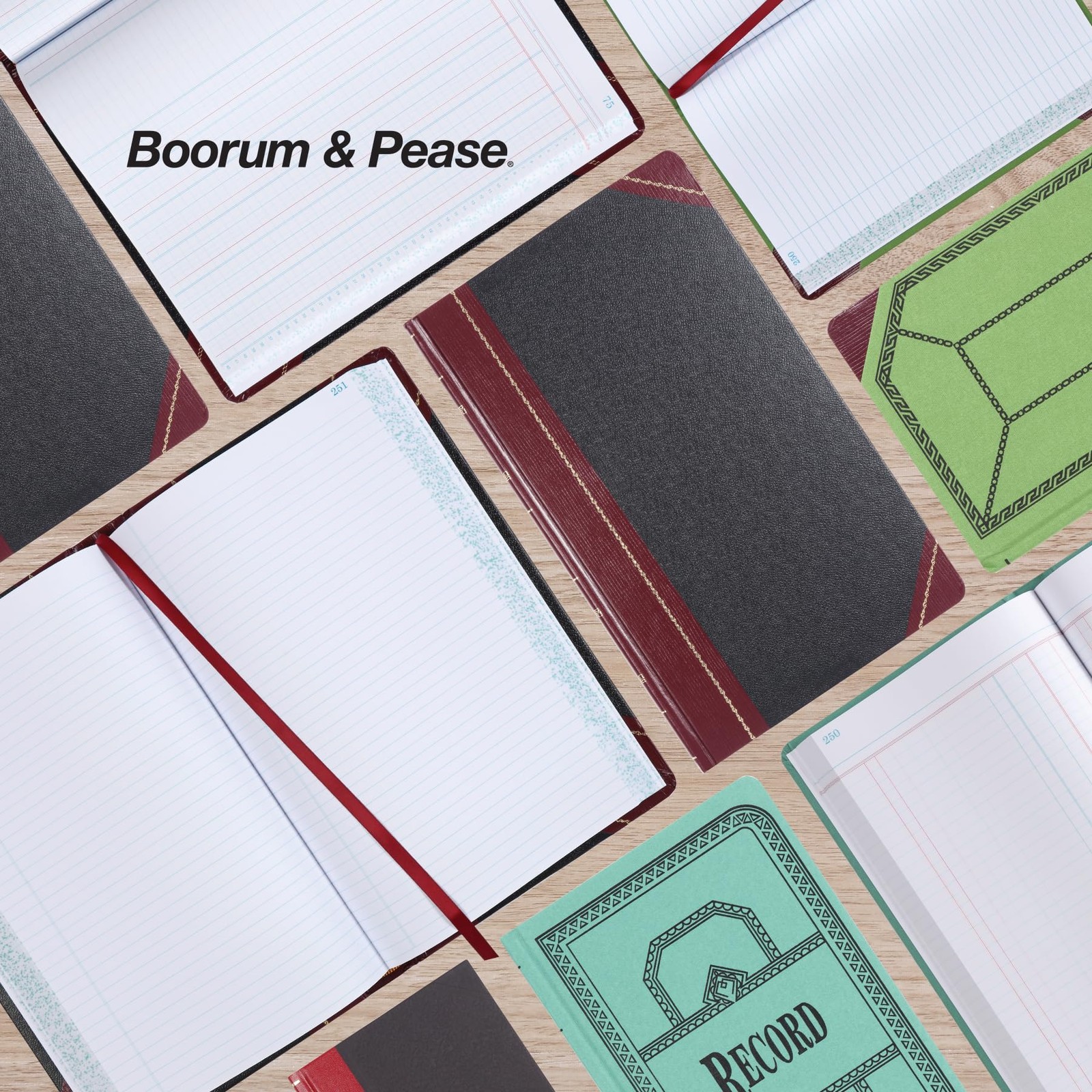 Boorum Pease 9 Series Account Book – Record Ruled, Smyth-Sewn Acid-Free 500