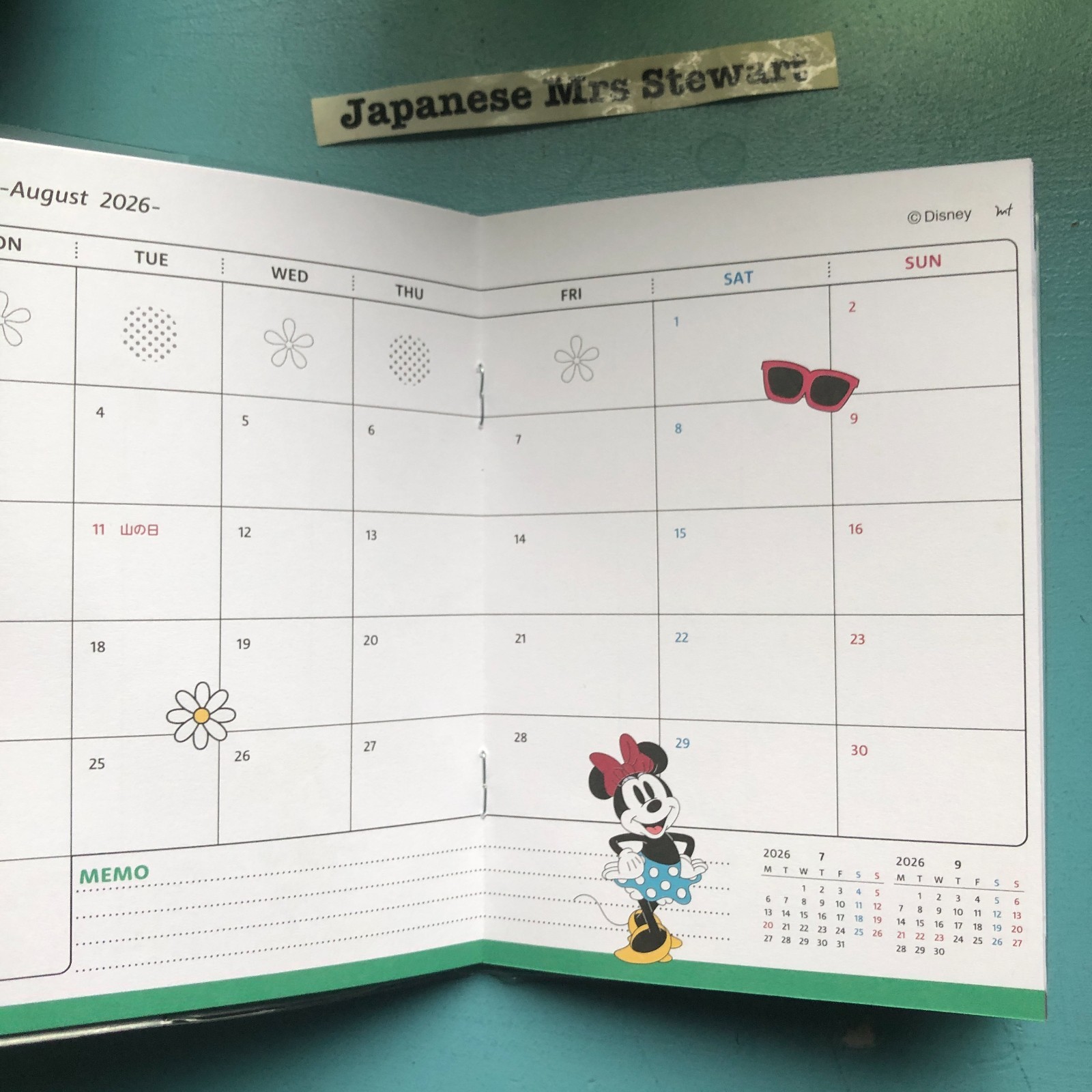 Mickey Mouse & Minnie 2026 Monthly Planner Schedule Book A6 DEC 25 – JAN 27